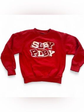 Soleboy Red SLBY PLBY Chenille Graphic Sweatshirt Size M